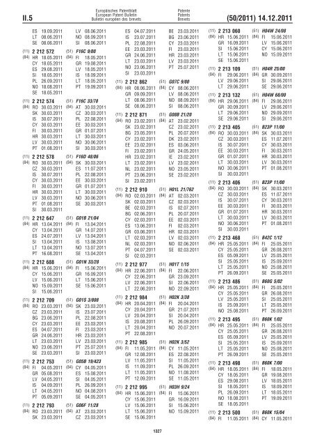 Bulletin 2011/50 - European Patent Office