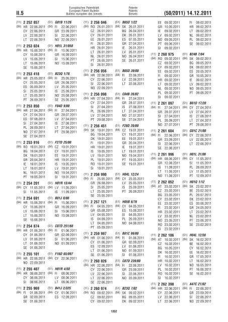 Bulletin 2011/50 - European Patent Office