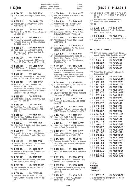 Bulletin 2011/50 - European Patent Office