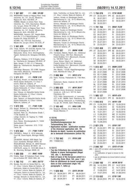 Bulletin 2011/50 - European Patent Office