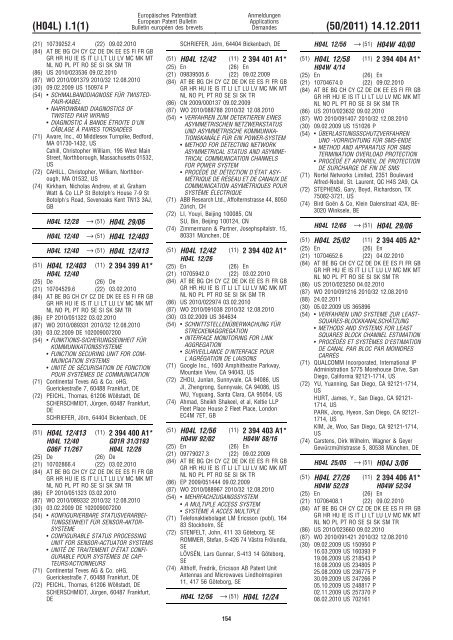 Bulletin 2011/50 - European Patent Office