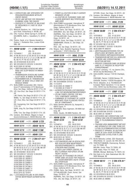 Bulletin 2011/50 - European Patent Office