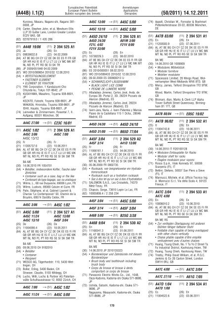 Bulletin 2011/50 - European Patent Office