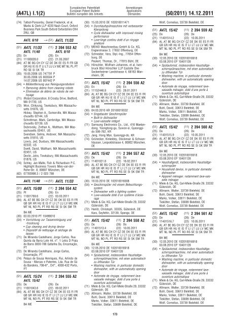 Bulletin 2011/50 - European Patent Office