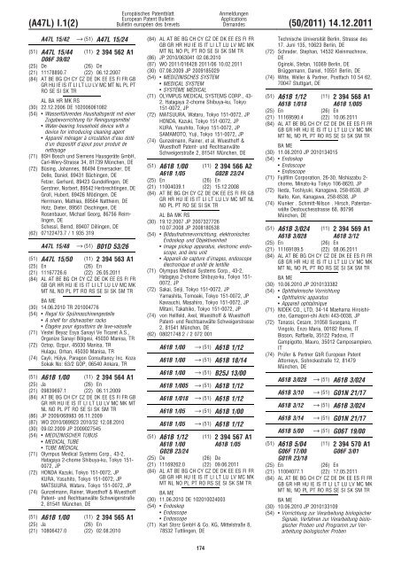 Bulletin 2011/50 - European Patent Office