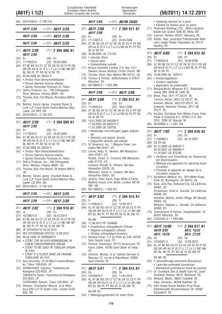 Bulletin 2011/50 - European Patent Office