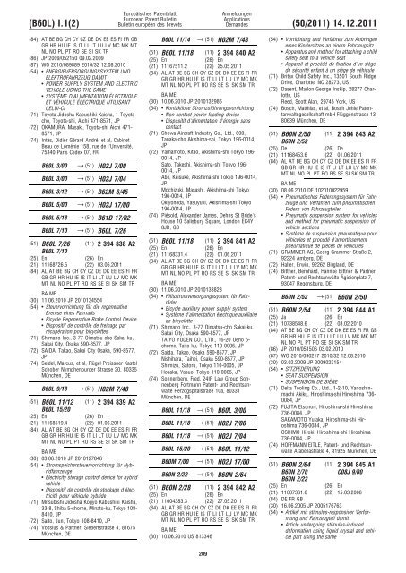 Bulletin 2011/50 - European Patent Office