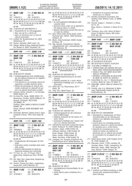 Bulletin 2011/50 - European Patent Office