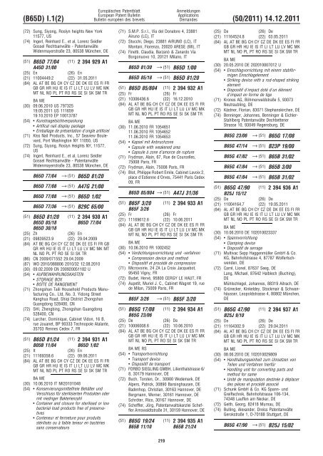 Bulletin 2011/50 - European Patent Office