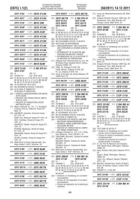 Bulletin 2011/50 - European Patent Office