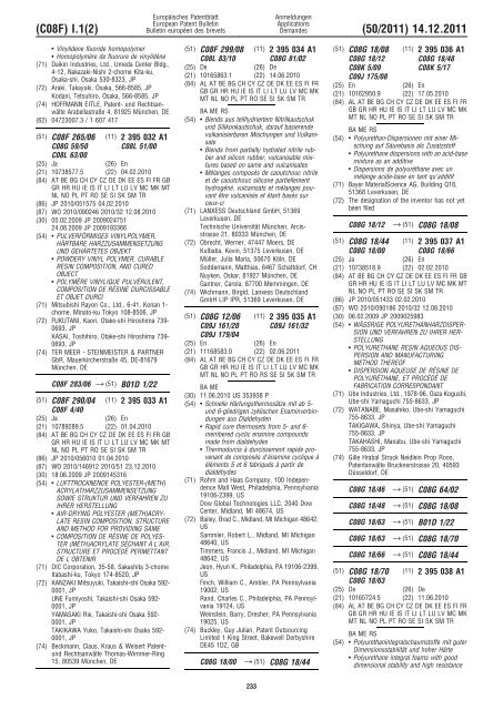 Bulletin 2011/50 - European Patent Office