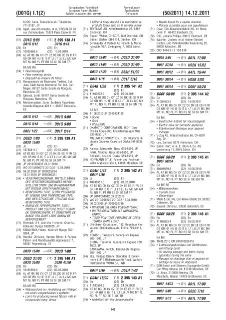 Bulletin 2011/50 - European Patent Office