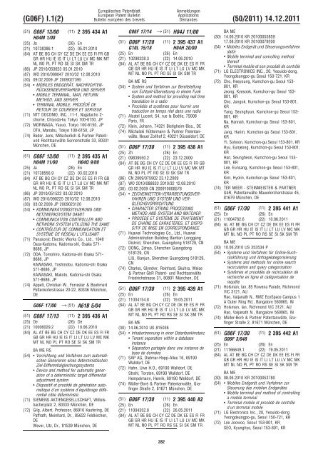 Bulletin 2011/50 - European Patent Office