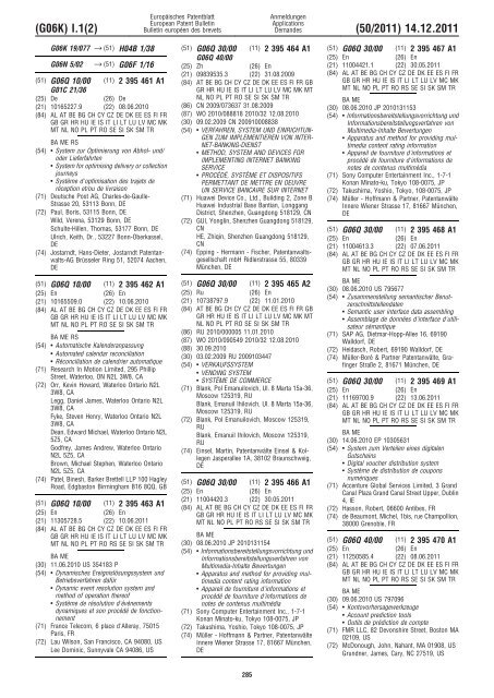 Bulletin 2011/50 - European Patent Office