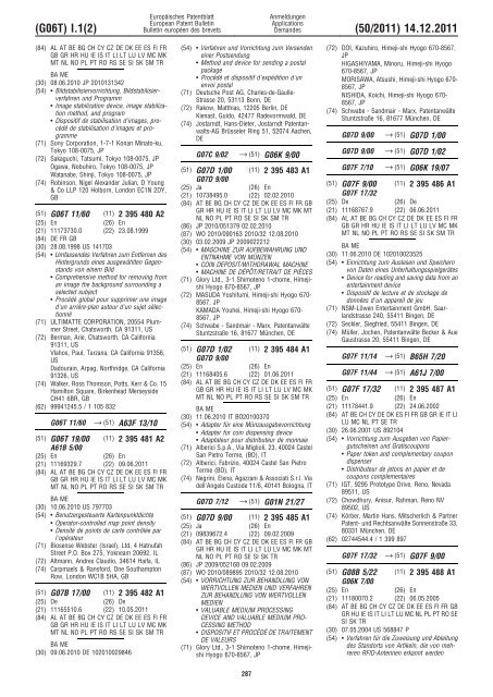 Bulletin 2011/50 - European Patent Office