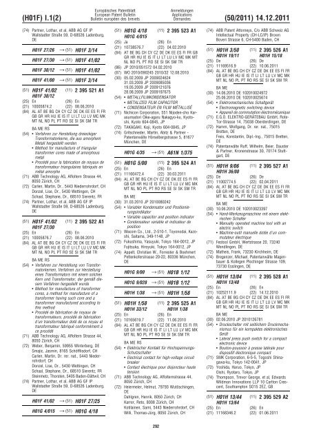 Bulletin 2011/50 - European Patent Office