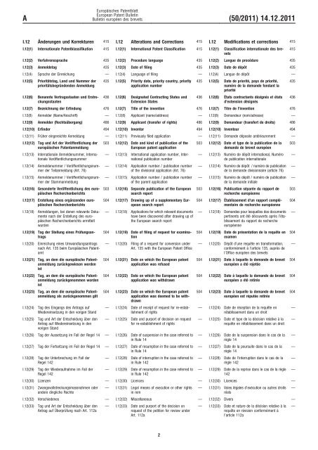 Bulletin 2011/50 - European Patent Office