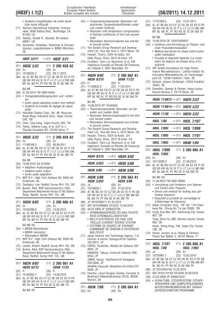 Bulletin 2011/50 - European Patent Office