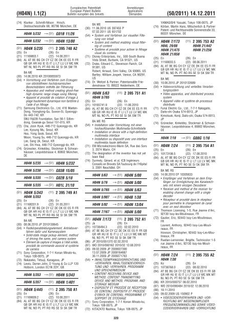 Bulletin 2011/50 - European Patent Office