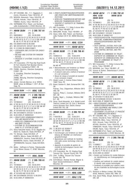 Bulletin 2011/50 - European Patent Office