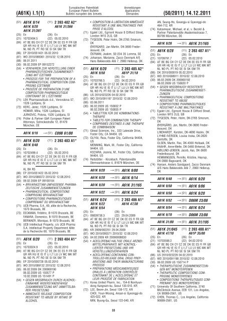 Bulletin 2011/50 - European Patent Office