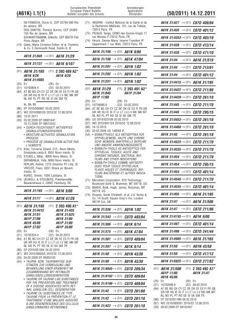 Bulletin 2011/50 - European Patent Office