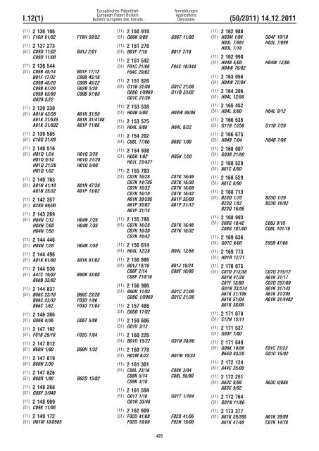 Bulletin 2011/50 - European Patent Office