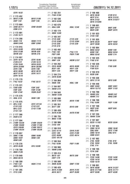 Bulletin 2011/50 - European Patent Office