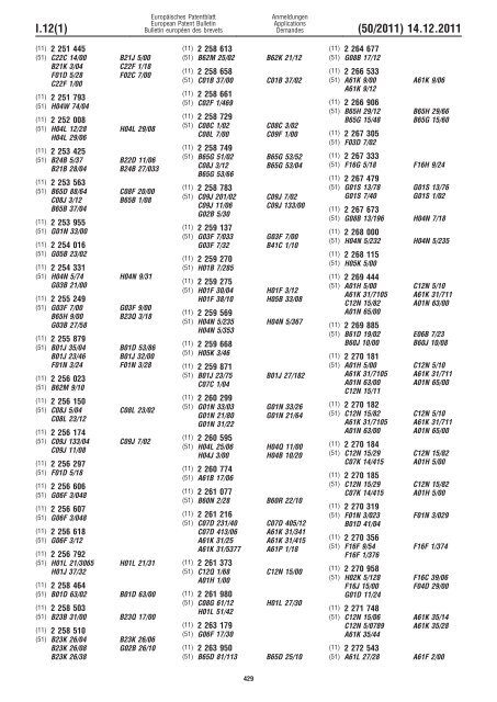 Bulletin 2011/50 - European Patent Office