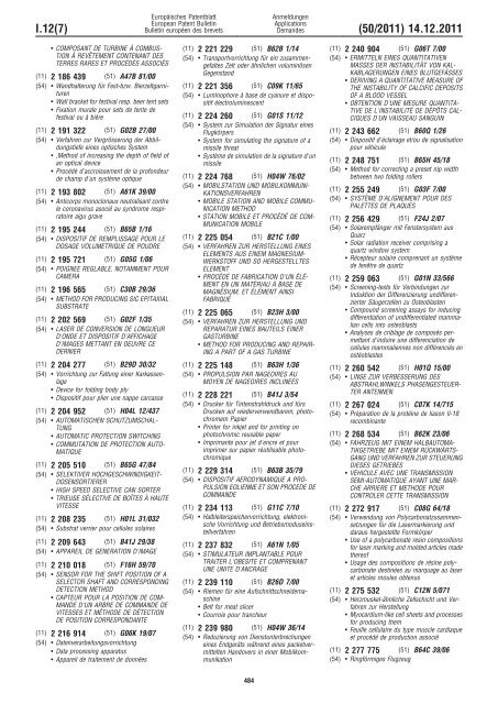 Bulletin 2011/50 - European Patent Office