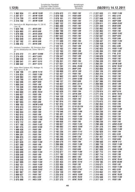 Bulletin 2011/50 - European Patent Office