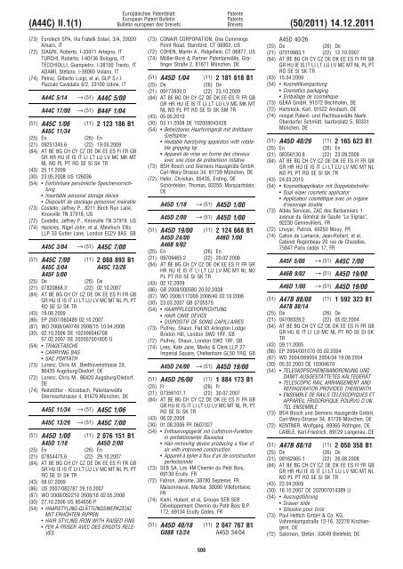 Bulletin 2011/50 - European Patent Office