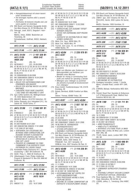 Bulletin 2011/50 - European Patent Office