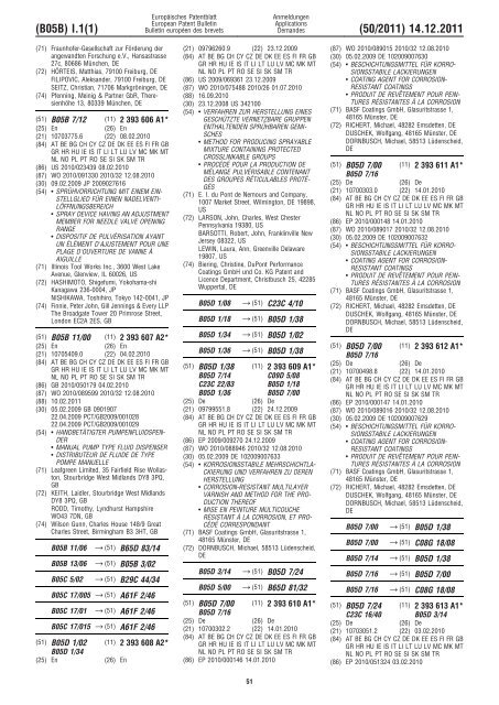 Bulletin 2011/50 - European Patent Office