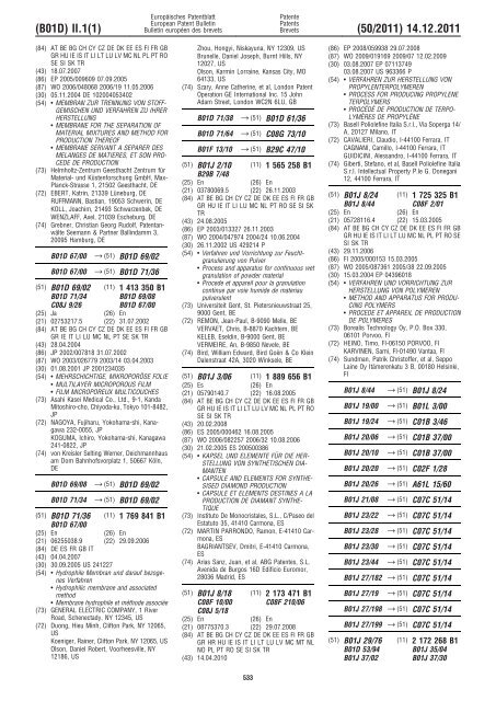 Bulletin 2011/50 - European Patent Office