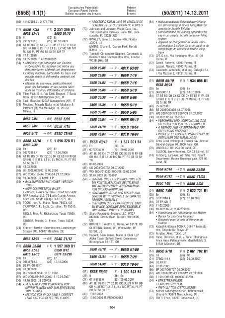 Bulletin 2011/50 - European Patent Office