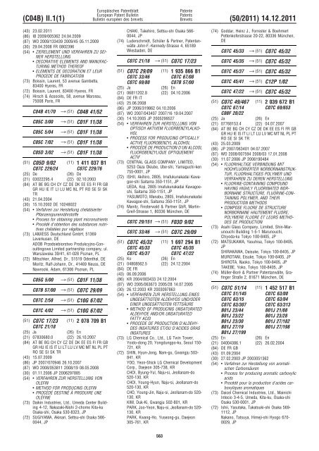 Bulletin 2011/50 - European Patent Office