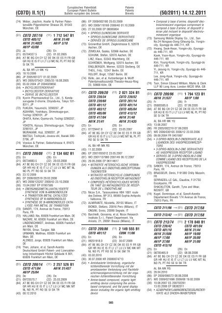 Bulletin 2011/50 - European Patent Office