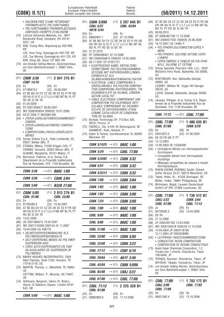 Bulletin 2011/50 - European Patent Office