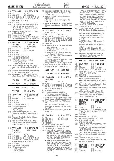 Bulletin 2011/50 - European Patent Office