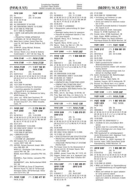 Bulletin 2011/50 - European Patent Office