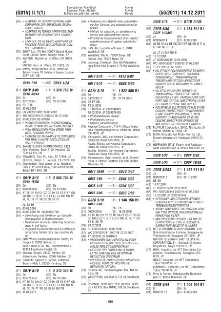 Bulletin 2011/50 - European Patent Office