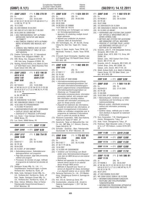 Bulletin 2011/50 - European Patent Office