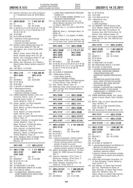 Bulletin 2011/50 - European Patent Office