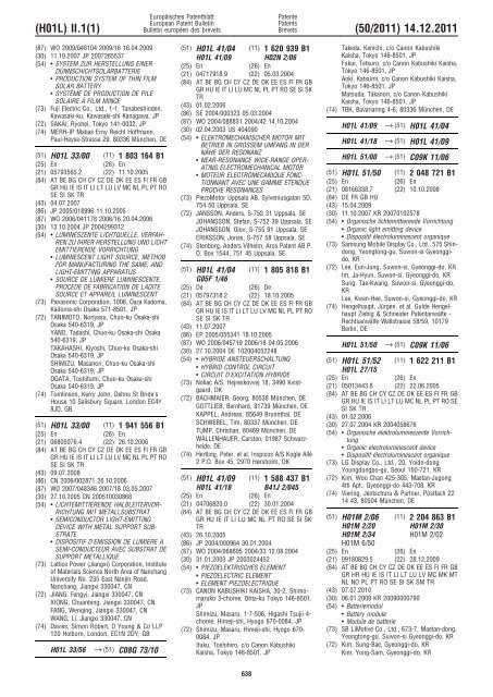 Bulletin 2011/50 - European Patent Office