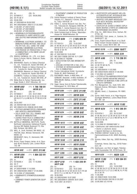 Bulletin 2011/50 - European Patent Office