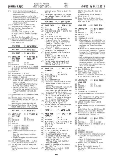 Bulletin 2011/50 - European Patent Office