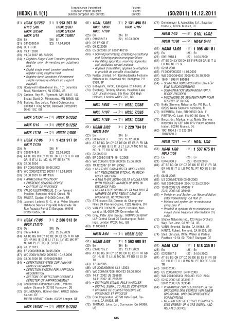 Bulletin 2011/50 - European Patent Office