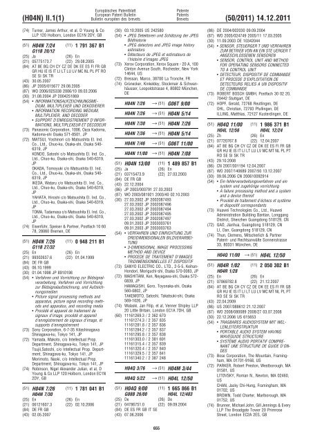 Bulletin 2011/50 - European Patent Office