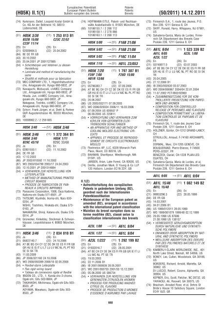 Bulletin 2011/50 - European Patent Office